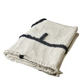 BLACK AND WHITE SIGNES BLANKET - BLANKETS, TOWELS